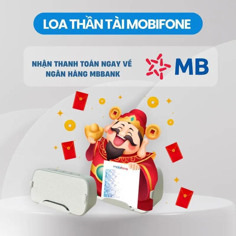 Ảnh Loa ngân hàng MB Bank - Loa thông báo chuyển khoản - Loa thần tài MobiFone - Hàng chính hãng 1