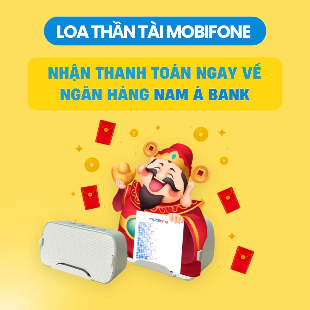 Ảnh Loa ngân hàng Nam Á - Loa thông báo chuyển khoản - Loa thần tài MobiFone - Hàng chính hãng 1