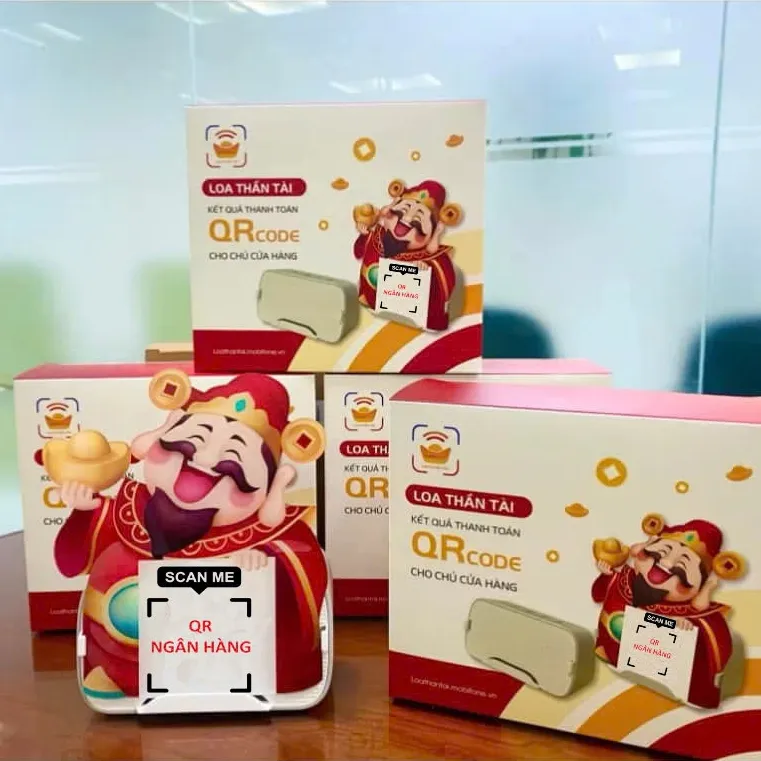 Ảnh Loa ngân hàng VIETCOMBANK - Loa thông báo chuyển khoản - Loa thần tài MobiFone - Hàng chính hãng 4