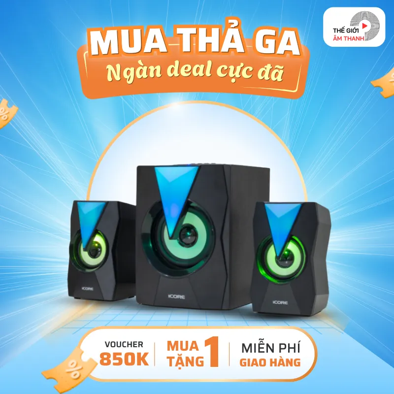 Ảnh Loa vi tính iCore - bảo hành chính hãng 12 tháng - Chính hãng store. 1