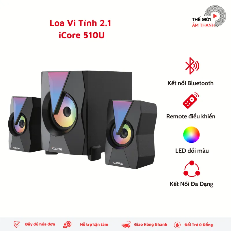 Ảnh Loa vi tính iCore - bảo hành chính hãng 12 tháng - Chính hãng store. 2
