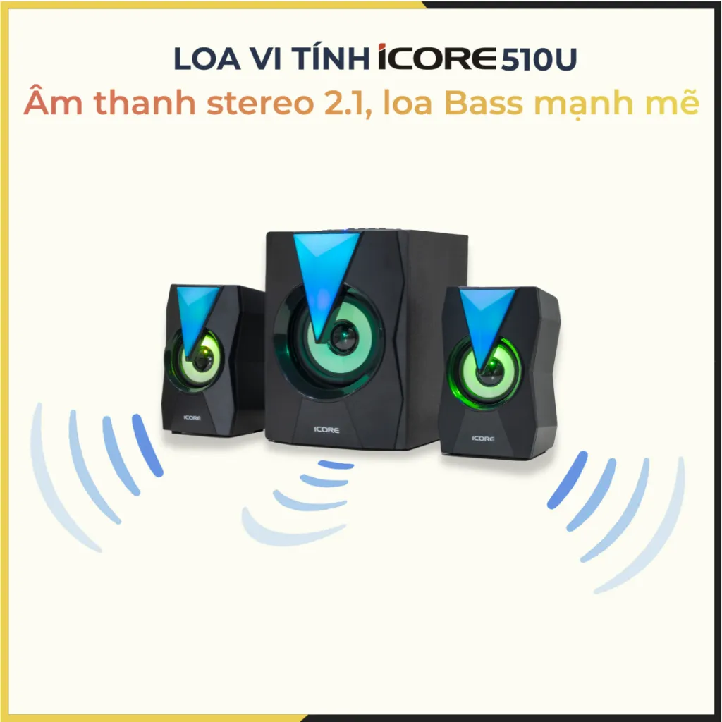 Ảnh Loa vi tính iCore - bảo hành chính hãng 12 tháng - Chính hãng store. 4