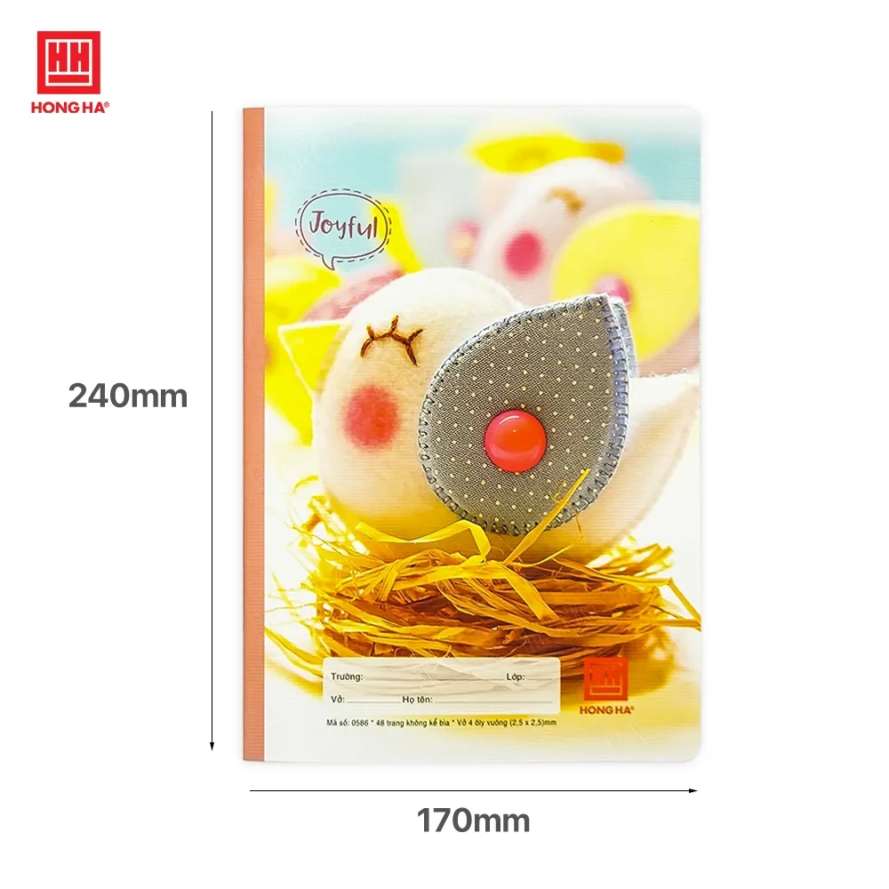 Ảnh Lốc 10 quyển vở 4 ô ly Hồng Hà 48 trang Joyful Hồng Hà 0586 3