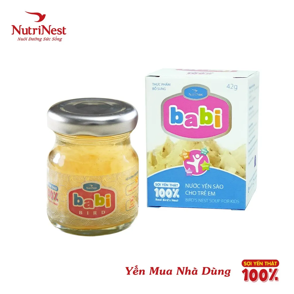 Ảnh Lốc 6 Hũ Nước Yến Sào Cho Trẻ Em Babi Bird - NUTRINEST - (6 hũ x 42g) 3