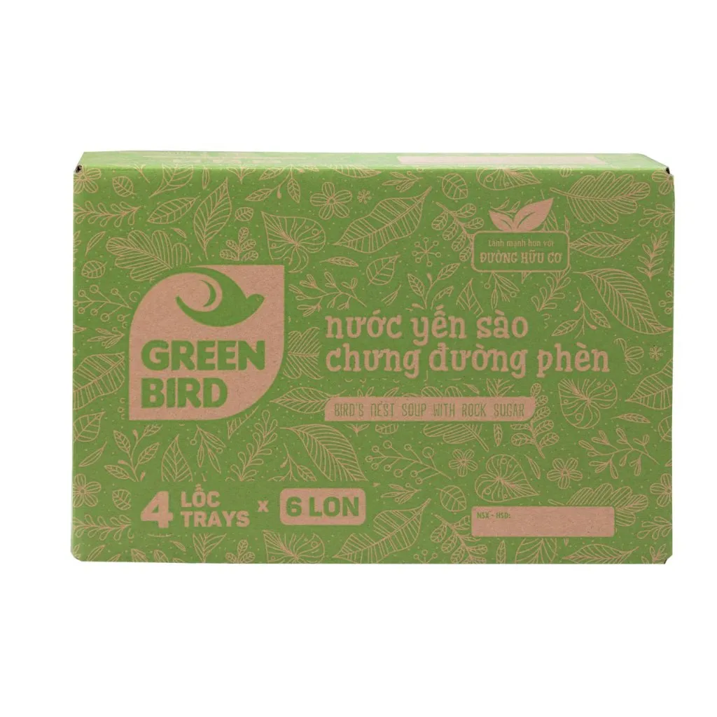 Ảnh Lốc 6 lon Green Bird - Nước Yến Sào Chưng Đường Phèn - Lốc 6 lon * 240ml 3