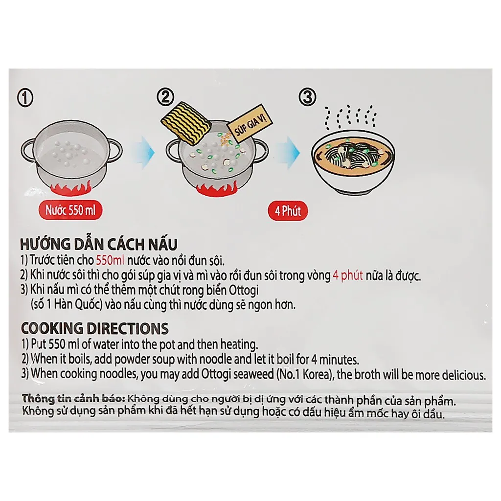 Ảnh Lốc 8 gói mì kim chi Ottogi 120g 4