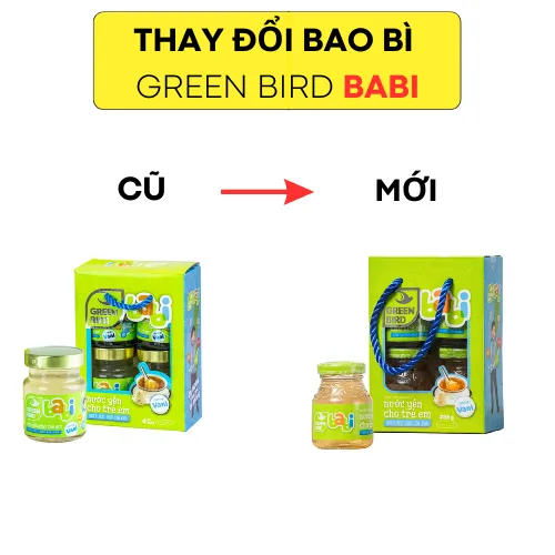 Ảnh Lốc nước yến cho trẻ em Green Bird babi - GREEN BIRD - hương vani - (4 hũx72g) 2