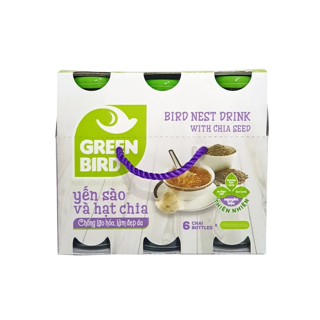 Ảnh Lốc Nước Yến Sào và Hạt Chia - NUTRINEST - 6 chaix185ml 3