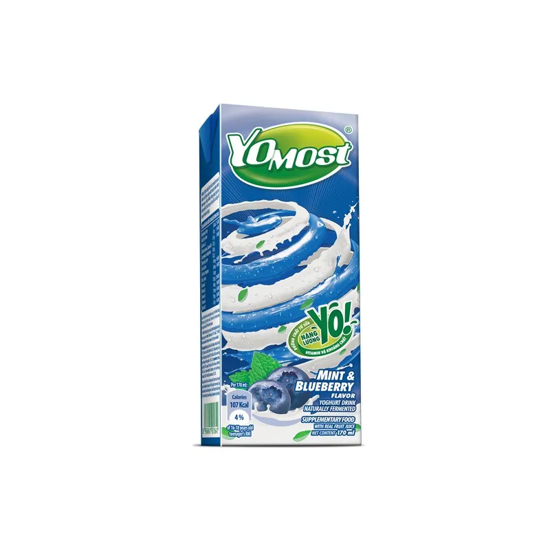 Ảnh Lốc sữa chua lên men tự nhiên Yomost bạc hà - việt quất 4x170ml 3