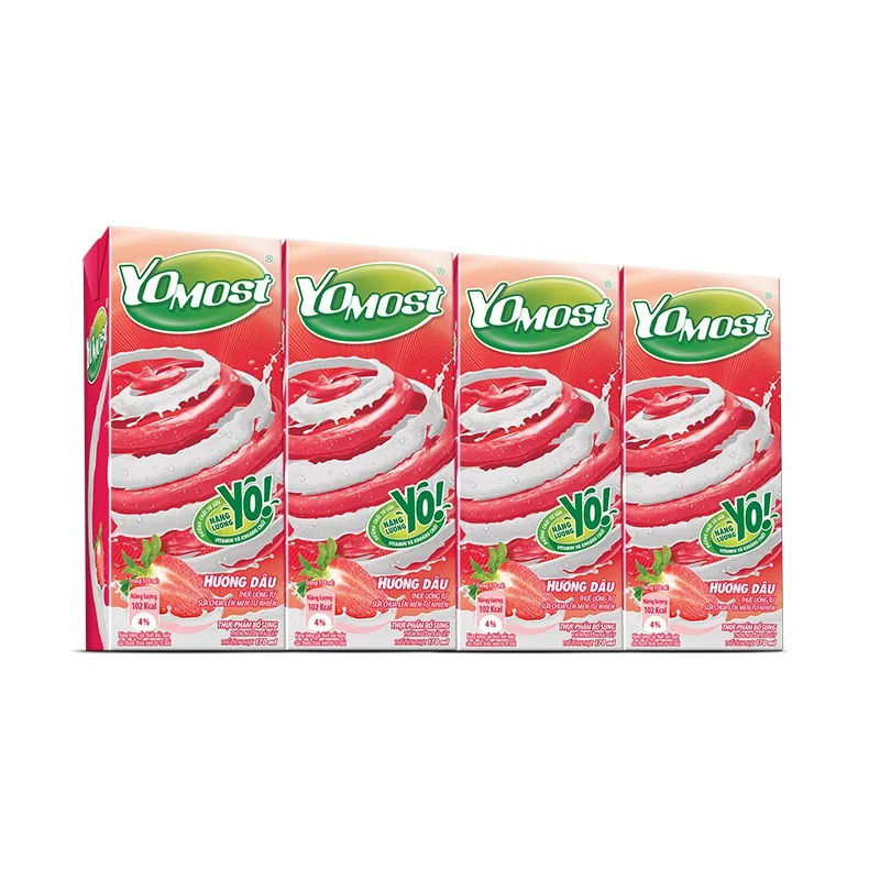 Ảnh Lốc sữa chua lên men tự nhiên Yomost hương dâu 4x170ml 2