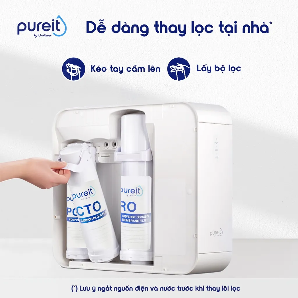 Ảnh Lõi Lọc CTO Pureit Delica UR5840 Âm Tủ Bếp (DIY) 2