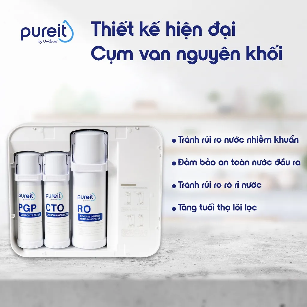 Ảnh Lõi Lọc CTO Pureit Delica UR5840 Âm Tủ Bếp (DIY) 3