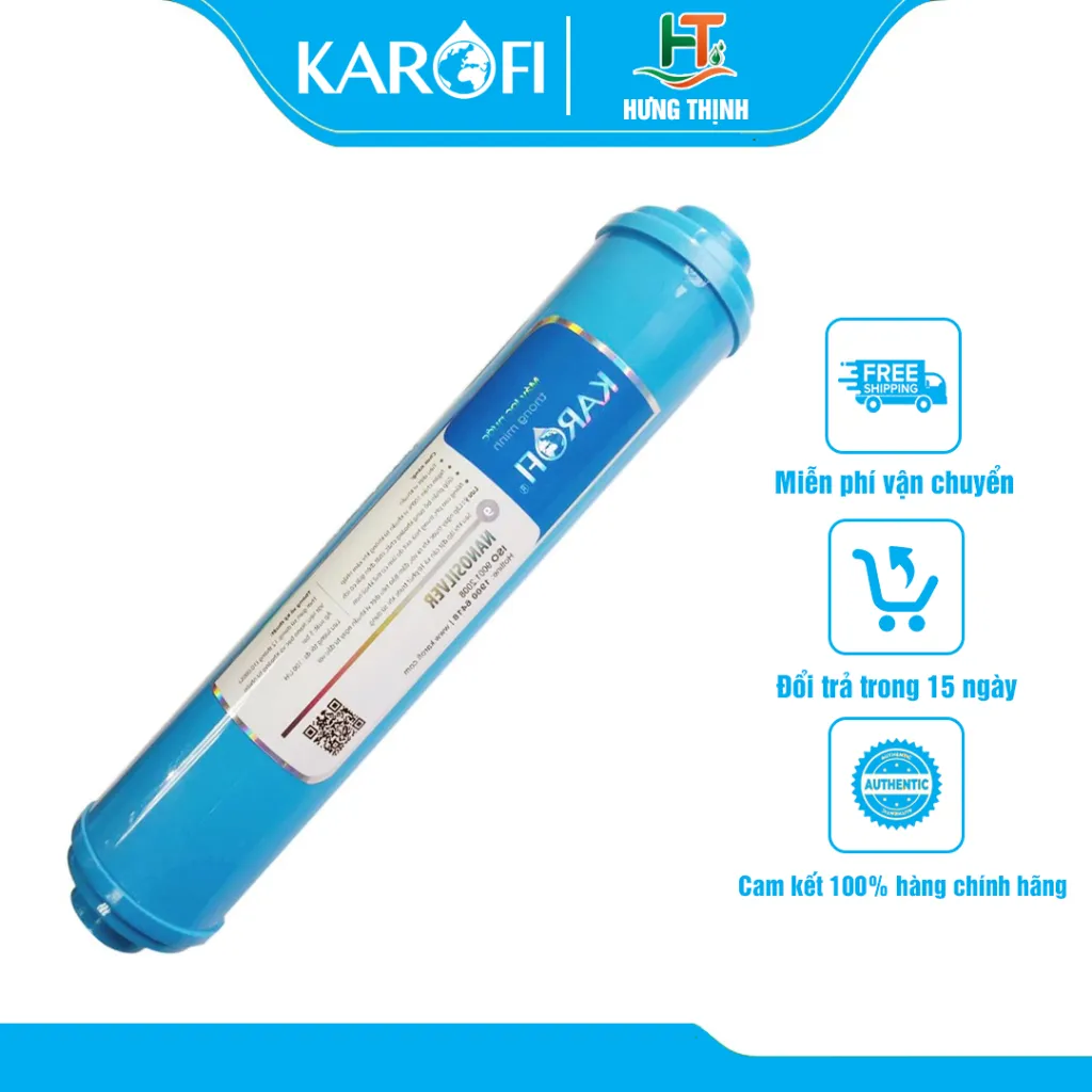Ảnh Lõi Lọc Karofi Số 9 (Lõi Nano Silver) Hỗ Trợ Tăng Chỉ Số pH, Tạo Nước Kiềm Tính Giúp Trung Hoà Axit 2
