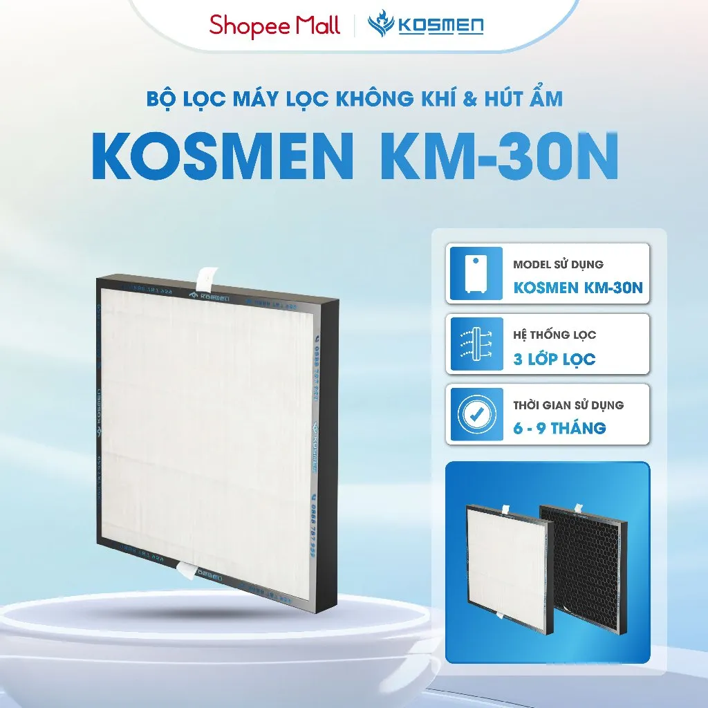 Ảnh Lõi Lọc Không Khí Kosmen KM-30N Bảo Vệ Toàn Diện Sức Khỏe Gia Đình - Hàng Chính Hãng 3