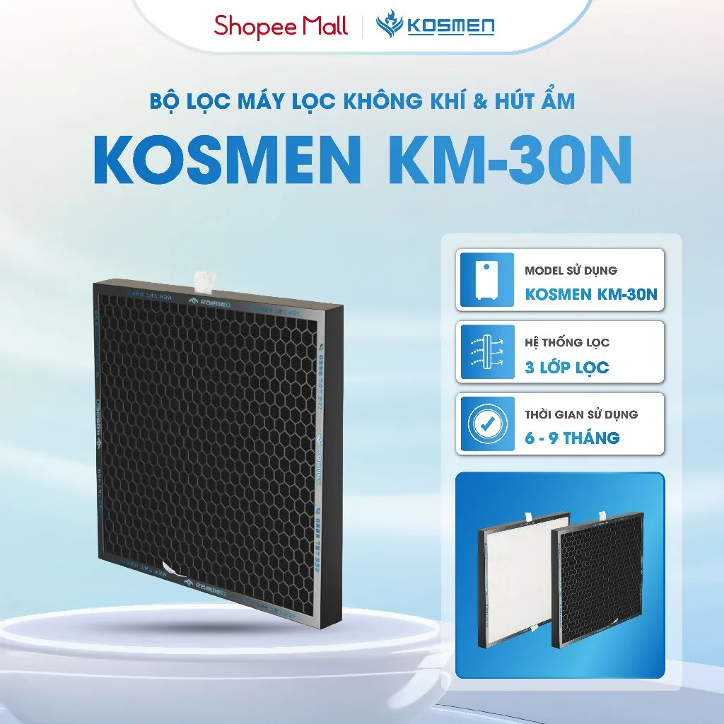 Ảnh Lõi Lọc Không Khí Kosmen KM-30N Bảo Vệ Toàn Diện Sức Khỏe Gia Đình - Hàng Chính Hãng 4