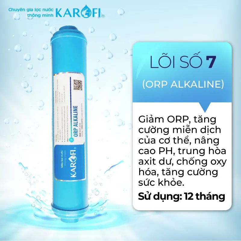 Ảnh Lõi Lọc Nước Karofi Số 7 ORP ALKALINE Hàng Chính Hãng Tăng Cường Chất Lượng Nước 2