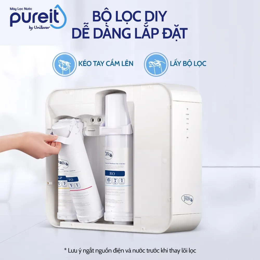 Ảnh Lõi Lọc RO Pureit Delica UR5640 Âm Tủ Bếp (DIY) 2