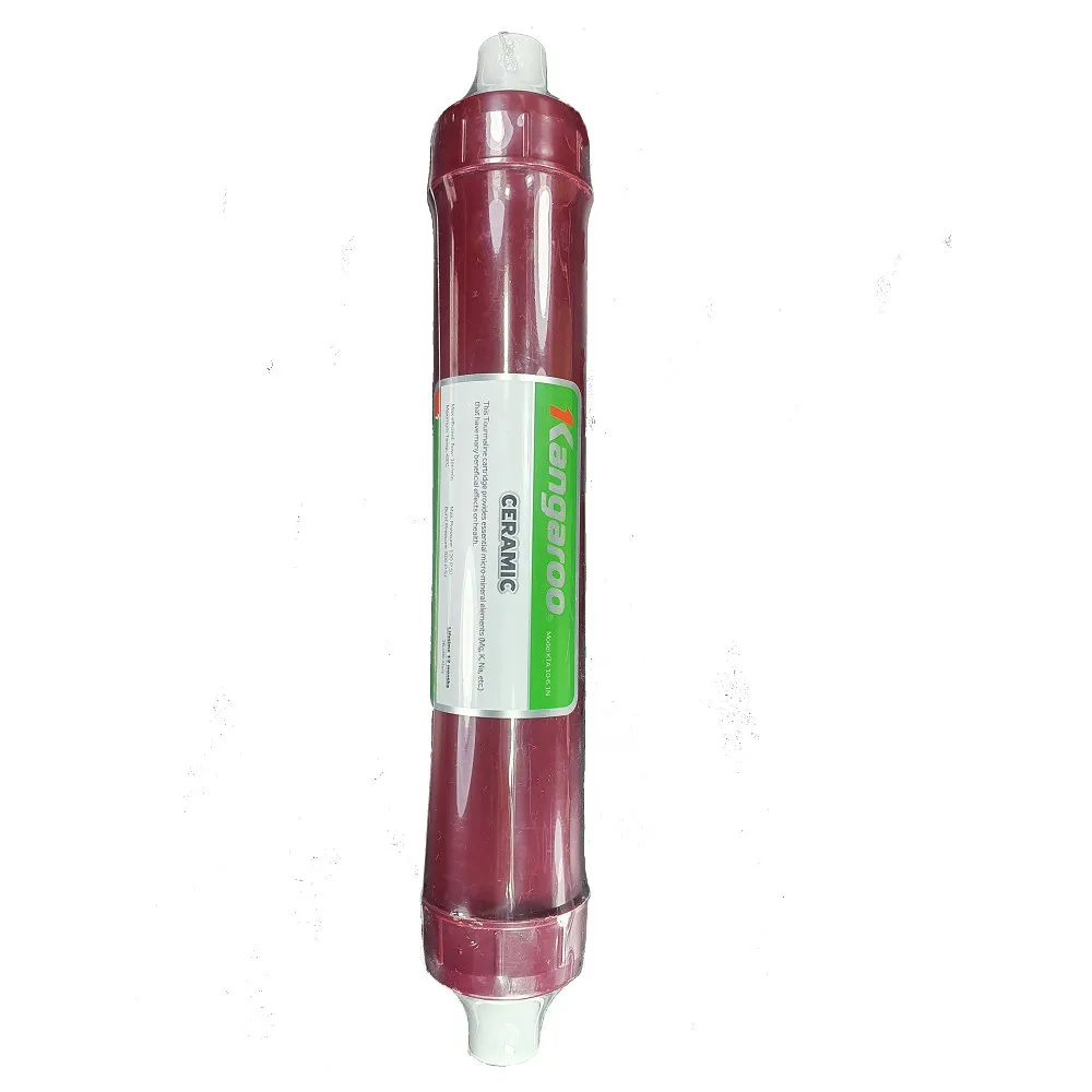 Ảnh Lõi Lọc số 6 Kangaroo CERAMIC, 2 đầu, thân mầu nâu đỏ, nắp mầu nâu đỏ nối nhanh(XB) 2