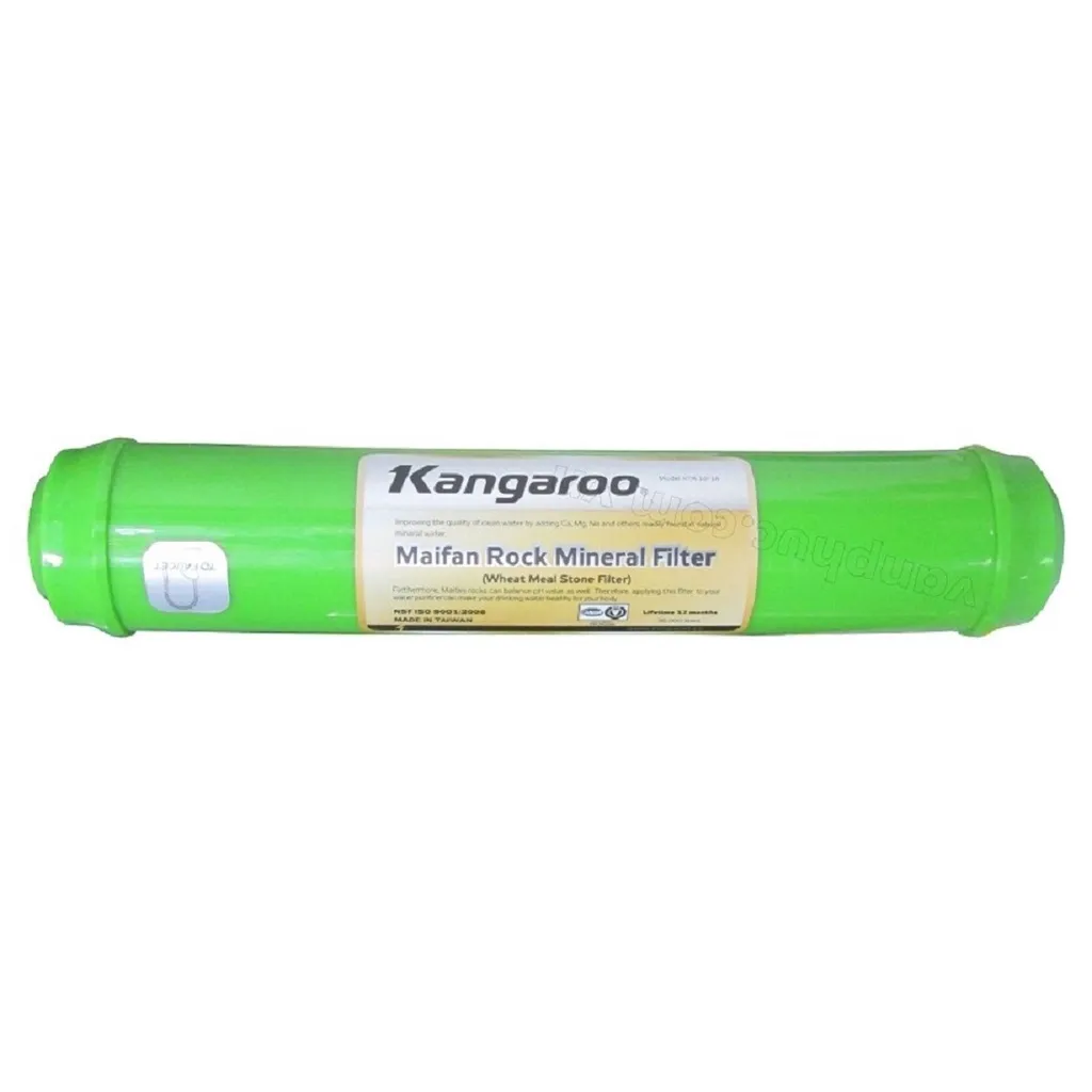 Ảnh Lõi lọc SỐ 8 Kangaroo MINERAL, 2 đầu, thân xanh lá cây, nắp xanh lá cây nối nhanh(XB) 3