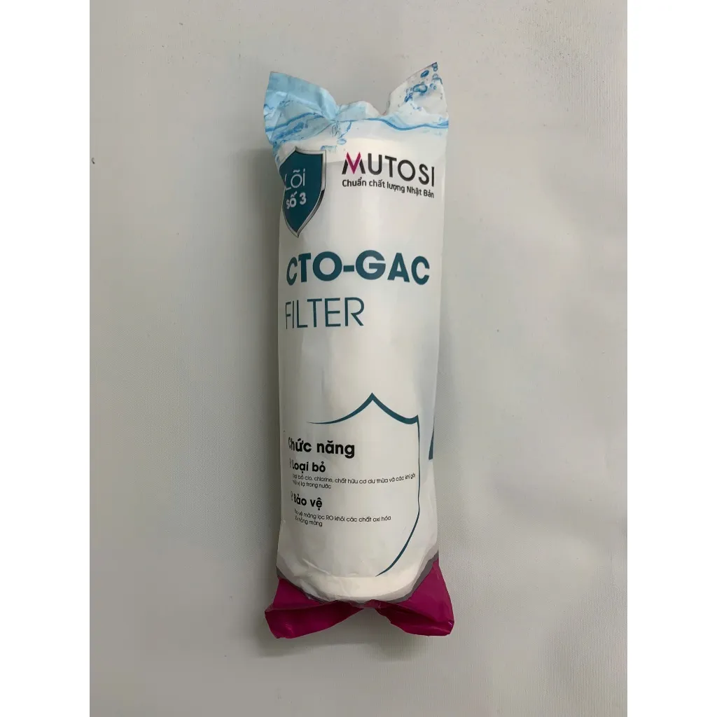 Ảnh Lõi lọc thô số 2 Mutosi CTO-GAC tích hợp PP1 và CTO than hoạt tính dạng nén hấp thụ tốt hơn GAC-OCB 4