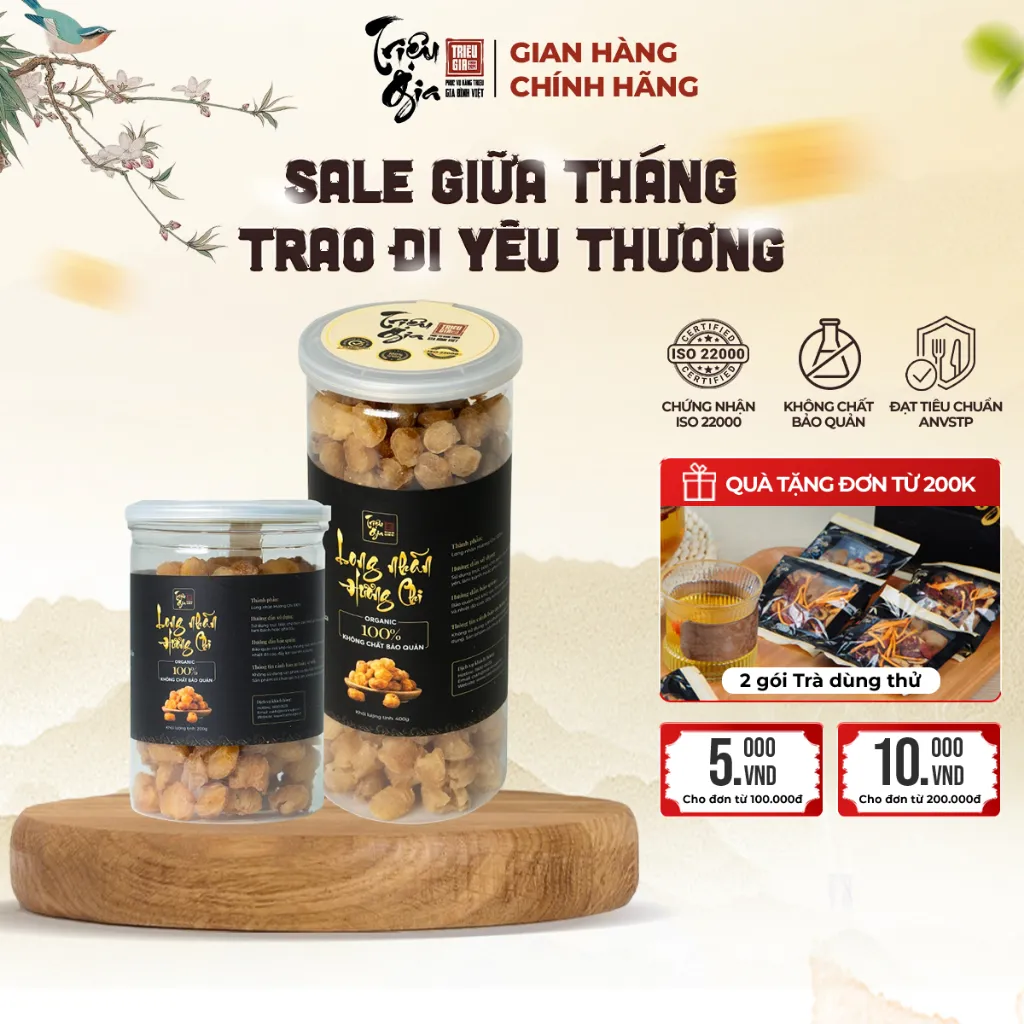 Long nhãn sấy khô Triệu Gia cao cấp: Bổ huyết, ngủ ngon, giảm căng thẳng | Mua ngay