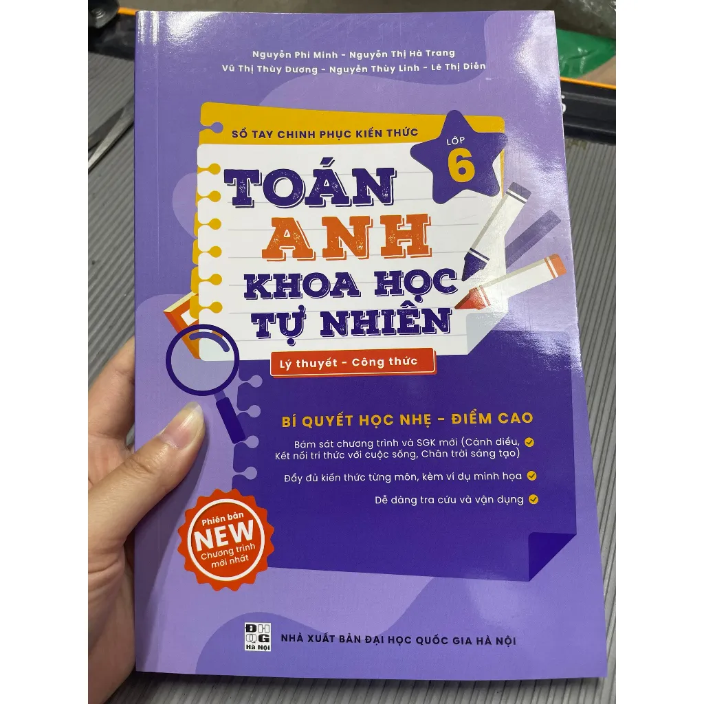 Ảnh Lớp 6(Bộ Kết nối, Cánh diều, Chân trời) - Sách Sổ tay chinh phục kiến thức Toán - Anh - Khoa học tự nhiên lớp 6 - HOCMAI 2