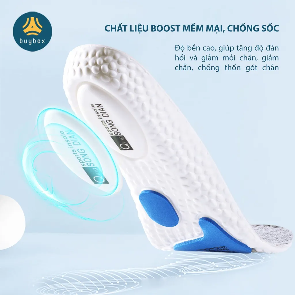 Ảnh Lót giày nam nữ êm chân chất liệu vải mesh cấu trúc vòm nâng đỡ lòng bàn chân - buybox - BBPK359 4