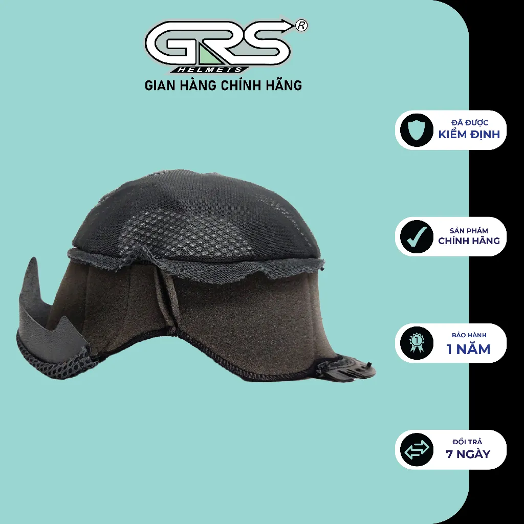 Ảnh Lót thay thế cho nón bảo hiểm kính giấu GRS A966K – Lót chính hãng 2