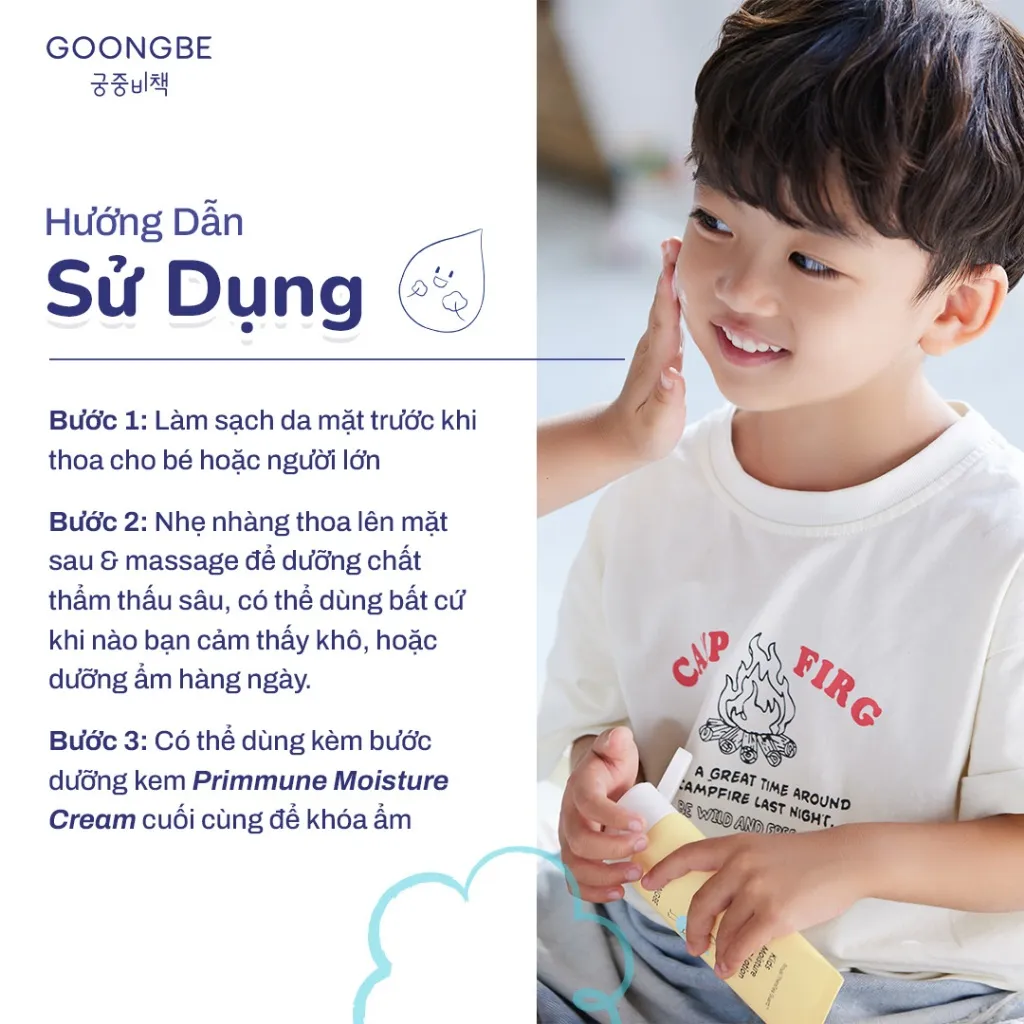 Ảnh Lotion Dưỡng Ẩm Làm Mềm Da GOONGBE Kids Face Lotion 80ml 3