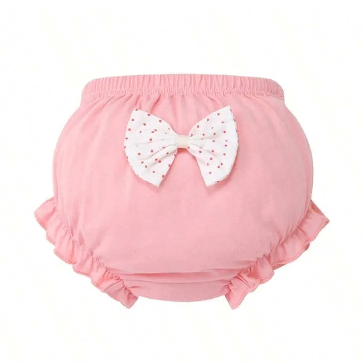 Ảnh Lucky Big Cat® 4 Cái / bộ Quần Lót Bé Gái 100% Cotton Thoải Mái Dây Thắt Lưng Co Giãn Họa Tiết Đáng Yêu 0-5 Tuổi Trẻ Em Bánh Mì Quần Short Dễ Thương 3