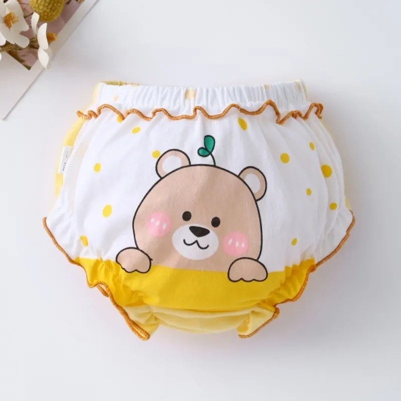 Ảnh Lucky Big Cat® Bé Theo Mùa Bán Chạy 100% cotton Quần Lót Bé Gái 0 - 4 Y Quần Lót Quần Lót Quần Lót Gấu Bông Dễ Thương In Hình Quần Short Sơ Sinh 1
