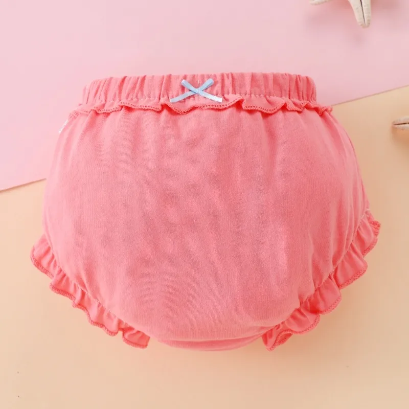 Ảnh Lucky Big Cat -  Màu Trơn In Hình Động Vật Đồ Lót Trẻ Em Bé Trai Bé Gái Sơ Sinh Tã Quần Bánh Mì Dễ Thương Hồng Gấu Trúc Quần Short 0-4Y 4
