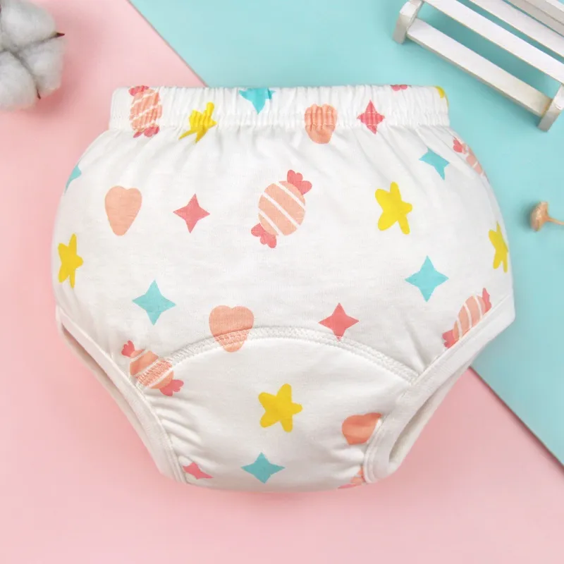 Ảnh LUCKY BIG CAT - Quần tập đi vệ sinh cho trẻ em 6 lớp Quần lót học tập cho bé Quần tã vải vệ sinh 3