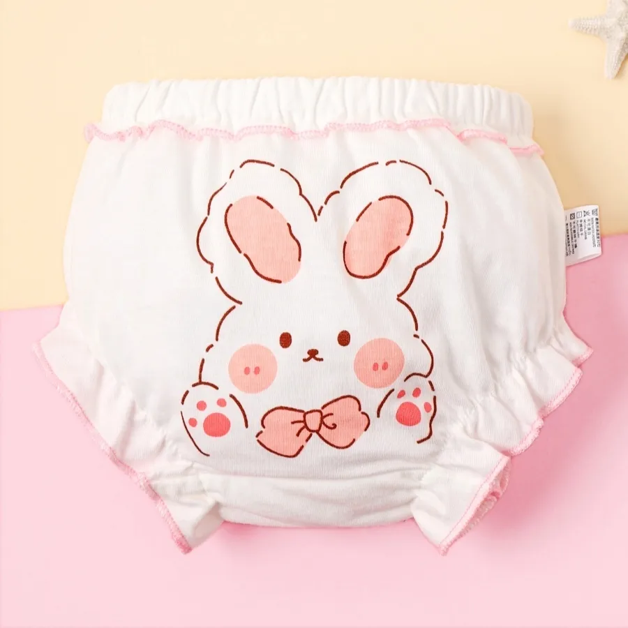 Ảnh Lucky Big Cat® Set 4 quần lót Luckybigcat cotton in họa tiết xinh xắn thoải mái cho bé 2