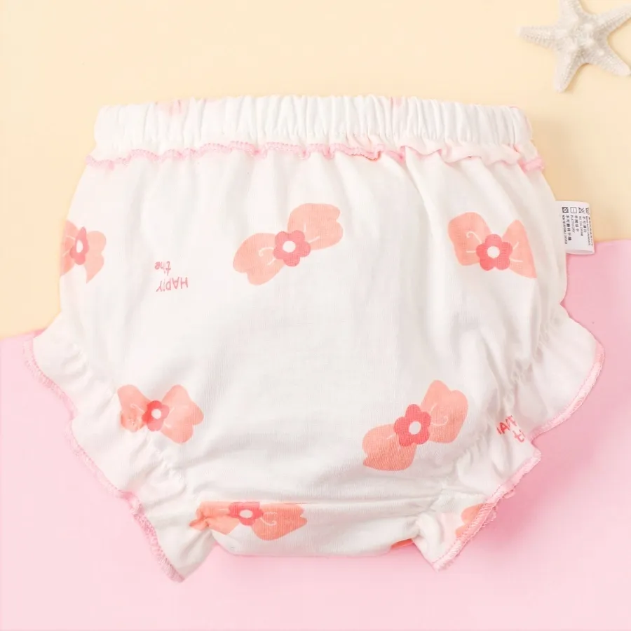 Ảnh Lucky Big Cat® Set 4 quần lót Luckybigcat cotton in họa tiết xinh xắn thoải mái cho bé 4