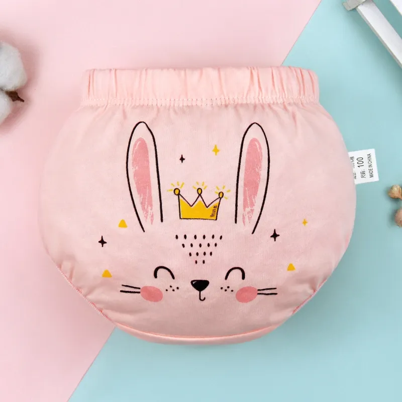 Ảnh Lucky Big Cat®Bé Trai Bé Gái Mùa Hè Bé Gái Quần Lót Trẻ Em Màu Trơn Quần Lót Cotton Mềm Mại Thoáng Khí Innerwear Quần Lót 0-4Y 2