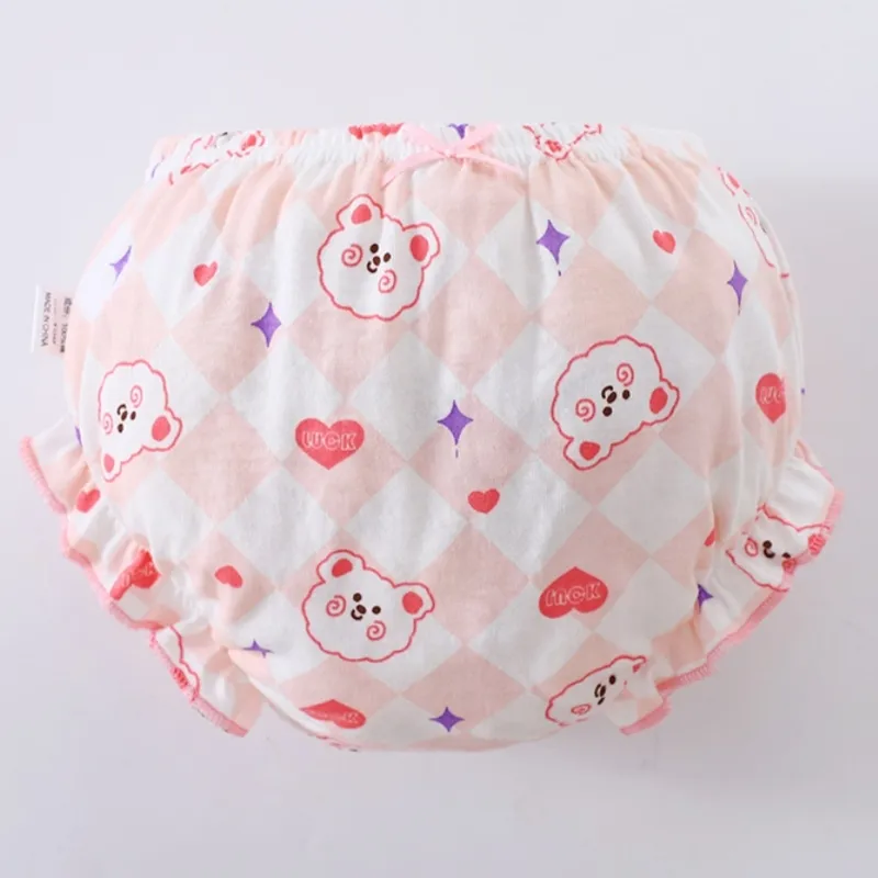 Ảnh Lucky Big Cat®Bốn mùa mới có thể mặc mùa hè dễ thương in bé đồ lót trẻ em 100% cotton gấu nhỏ 0-4Y ngoài trời 4
