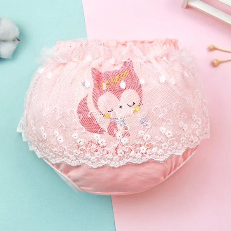 Ảnh Lucky Big Cat®Lolita phong cách bé quần lót bé gái cotton bé quần lót bé gái quần short bé công chúa tam giác mặc bên ngoài 2