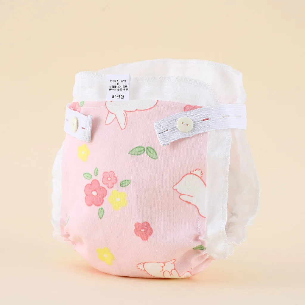 Ảnh Lucky Big Cat®Quần tã tập luyện chống rò rỉ Cotton có thể giặt được cho trẻ sơ sinh 4