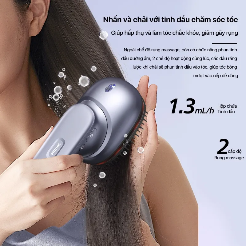 Ảnh Lược Điện Massage Da Đầu PHILIPS 1511-massage giảm căng thẳng và kích thích tuần hoàn máu,tinh dầu dưỡng ẩm chăm sóc tóc 4