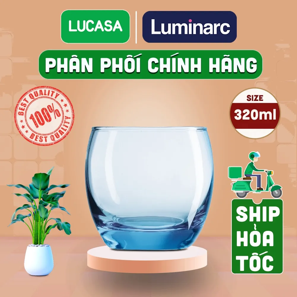 Ảnh Ly Thủy Tinh Luminarc Salto Blue 320ml - Loại Thấp L1584 | Phân Phối Chính Hãng 1