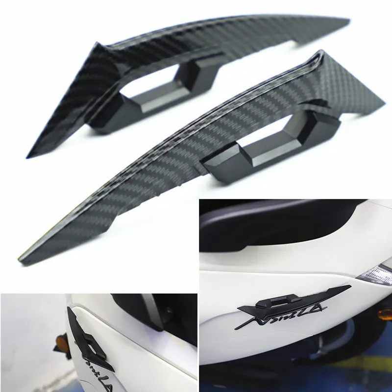 Ảnh Lymoyo 1 Bộ Xe Máy Sợi Carbon Họa Tiết Cánh Giữa Miếng Dán Trang Trí Khí Động Học Cánh Đa Năng Xe Máy Phụ Kiện Trang Trí 3
