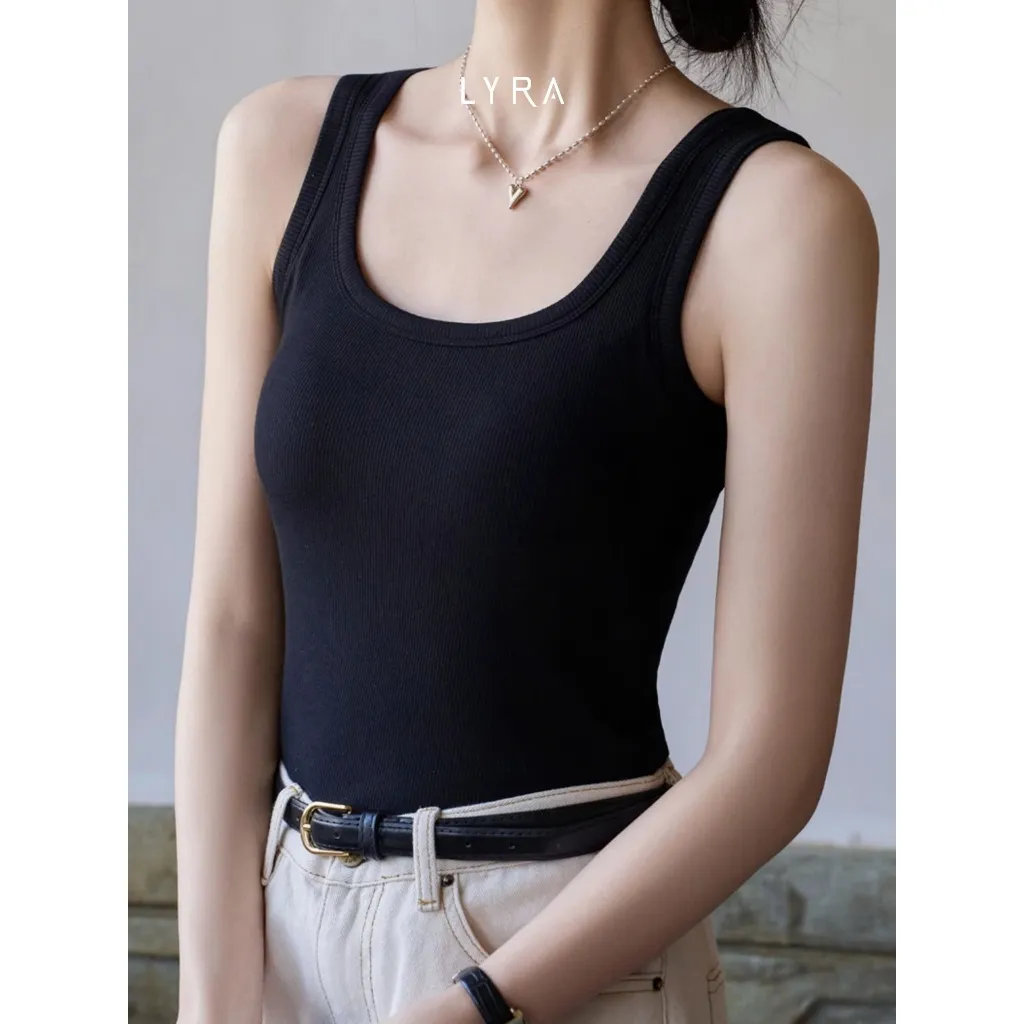 Ảnh LYRA - Áo ba lỗ đệm ngực ôm body áo 2 dây bản to - VSYAC0280 4