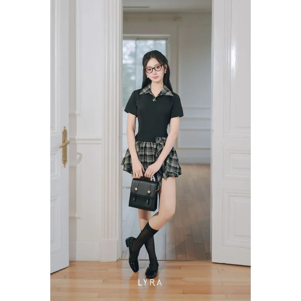 Ảnh LYRA - Váy phối sơ mi đính nơ bên hông thanh lịch nữ tính  LWNVD042 3