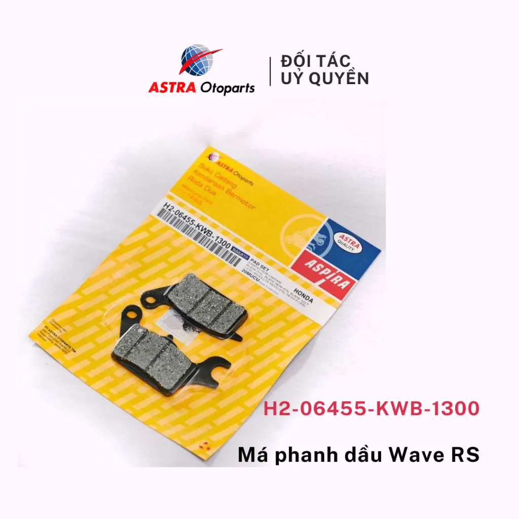Ảnh Má phanh dầu (bố thắng đĩa) ASPIRA cho Honda Wave 110, Wave RS, Winner, Fu Neo mã H2-06455-KWB-1300 3