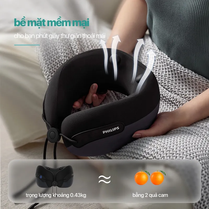 Ảnh [Mã SGBAU100 giảm đến 100K đơn 499K] Máy Massage Cổ Vai Gáy PHILIPS 3306-massage 4 vùng xoa dịu thư giãn 2