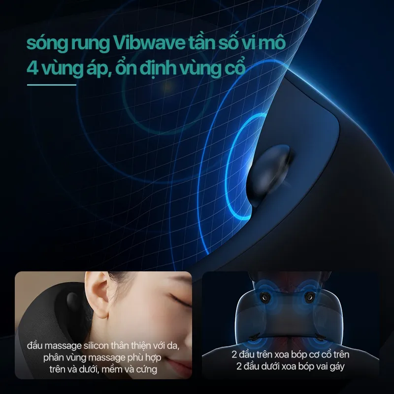 Ảnh [Mã SGBAU100 giảm đến 100K đơn 499K] Máy Massage Cổ Vai Gáy PHILIPS 3306-massage 4 vùng xoa dịu thư giãn 3