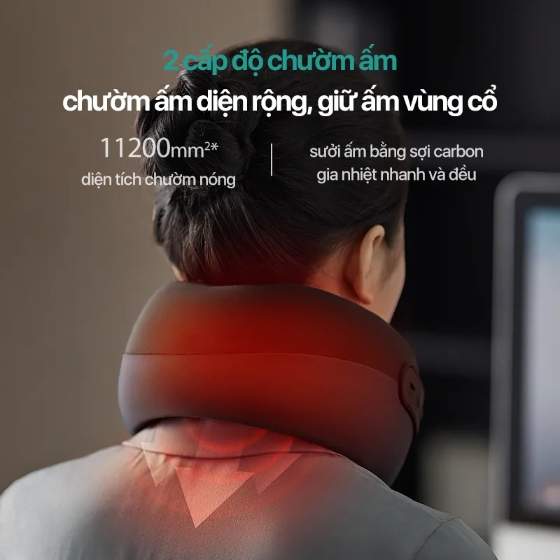 Ảnh [Mã SGBAU100 giảm đến 100K đơn 499K] Máy Massage Cổ Vai Gáy PHILIPS 3306-massage 4 vùng xoa dịu thư giãn 4