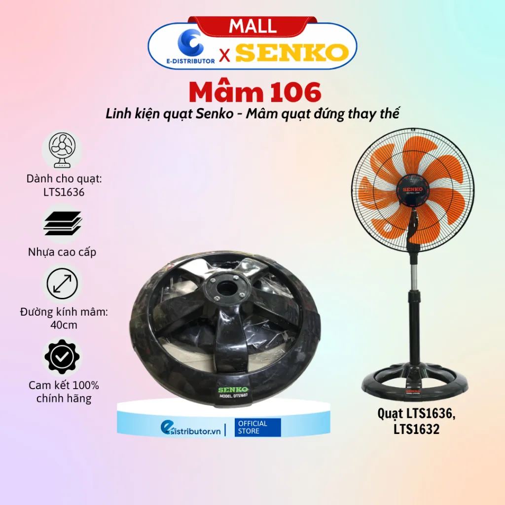 Ảnh Mâm quạt thay thế cho quạt đứng Senko LTS1636/DTS1607/DCN1806/DCN1808 - 100% chính hãng 1