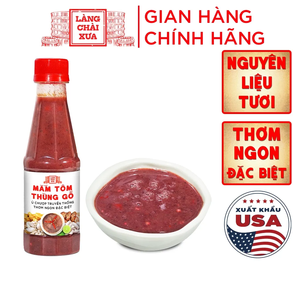 Ảnh Mắm tôm thùng gỗ Làng Chài Xưa nguyên liệu tươi, thơm ngon đặc biệt chai 260g 2